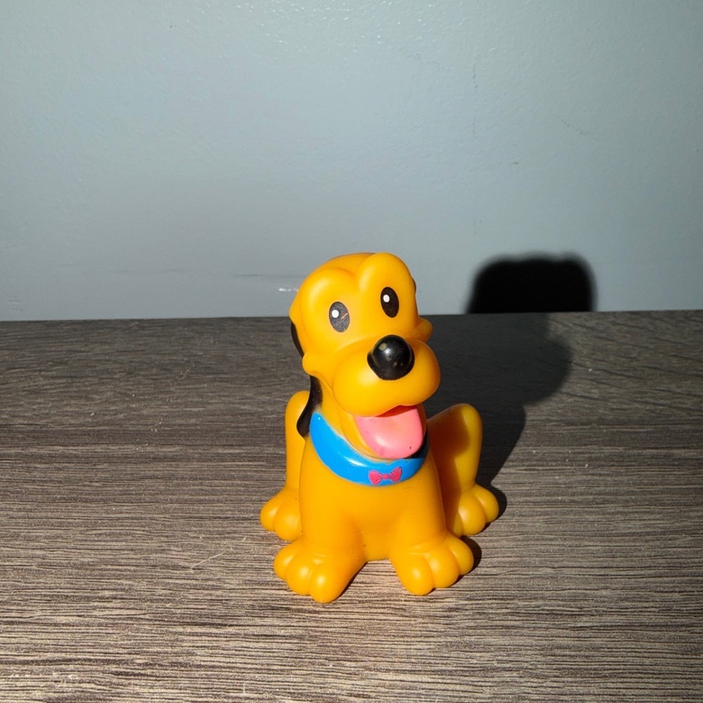 Fisher Price Little People Disney Pluto Dog Figure blue collar 2014
